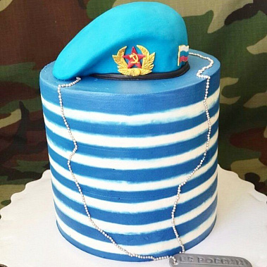 Торт "ВДВ Тельняшка" купить - тобольск.сладкоежкин.рф