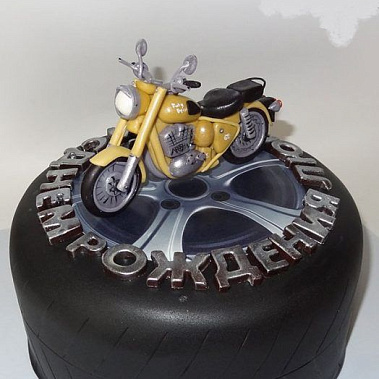 Торт жёлтый мотоцикл купить - тобольск.сладкоежкин.рф